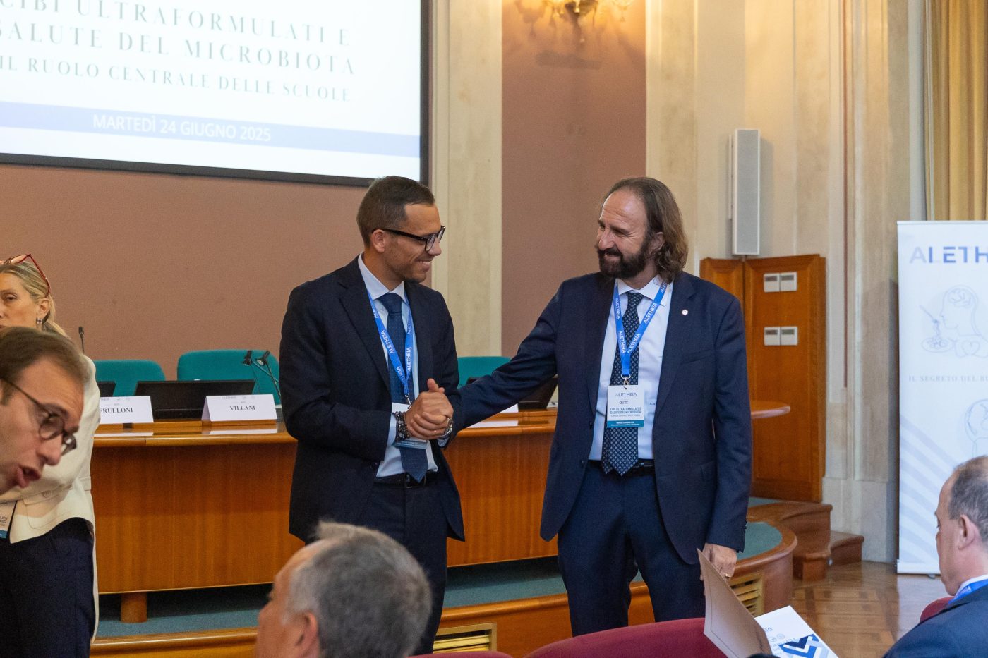 Evento Fondazione Aletheia e Ministero dell'Istruzione e del Merito - "Cibi ultraformulati e salute del Microbiota, il ruolo centrale delle scuole" 24 giugno 2025 - Direttore Riccardo Fargione e Professore Antonio Gasbarrini