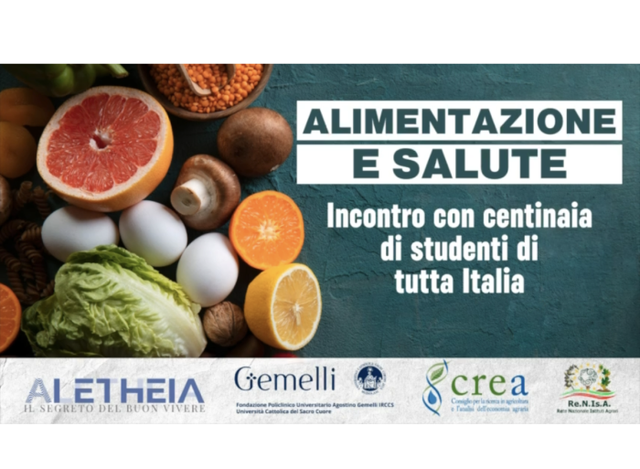 10 novembre 2025 - Evento "Il nostro cibo, i nostri ragazzi" con CREA, Fondazione A. Gemelli e Re.N.Is.A