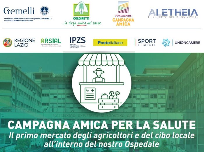 16-17 dicembre 2025 - Evento "Campagna amica per la salute" - Il primo mercato degli agricoltori e del cibo locale al Policlinico A. Gemelli con Fondazione Aletheia, Coldiretti e Fondazione Campagna Amica